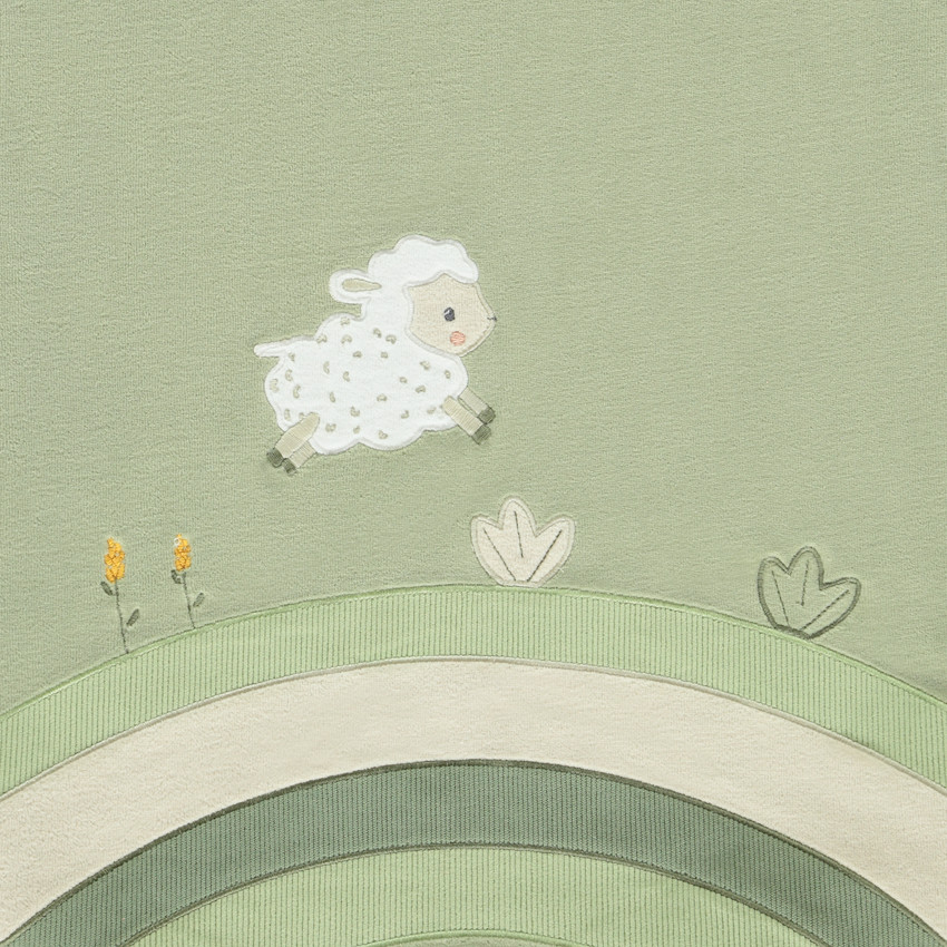 Slaapzak mouwloos TOG 2 in fluweel La Vie à la Ferme groen 