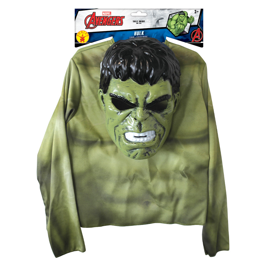 Déguisement de Hulk avec masque et top taille unique 5-8 ans 