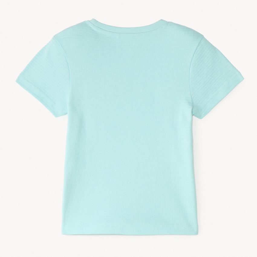 T-shirt manches courtes uni en maille fantaisie garçon 