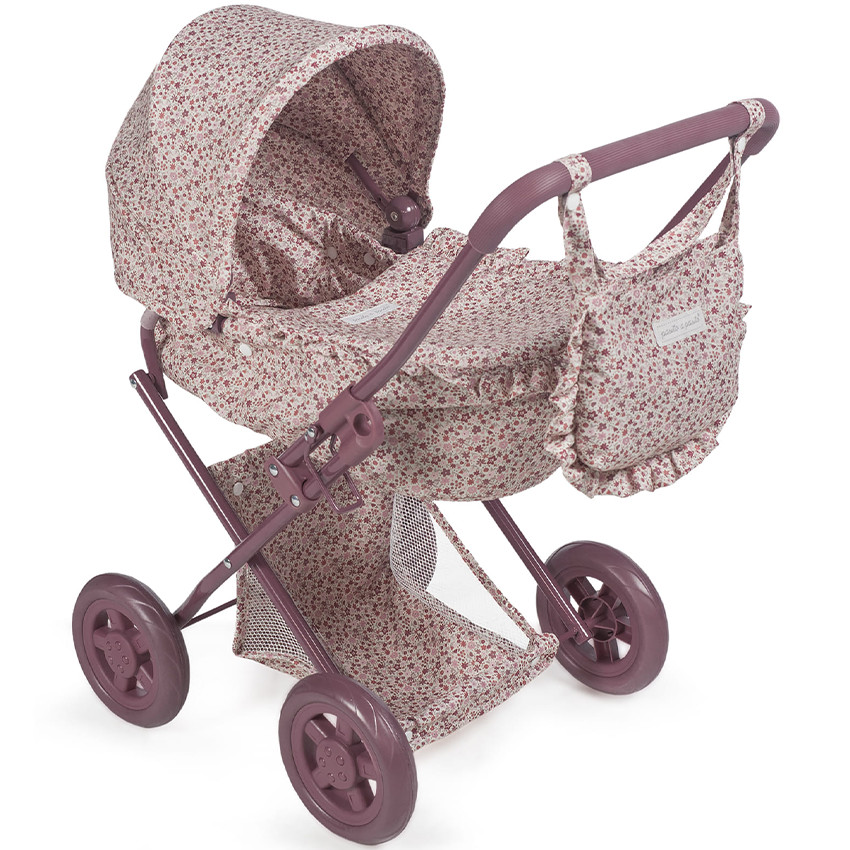 Poussette Landau pour poupée Cherry Fleurs 