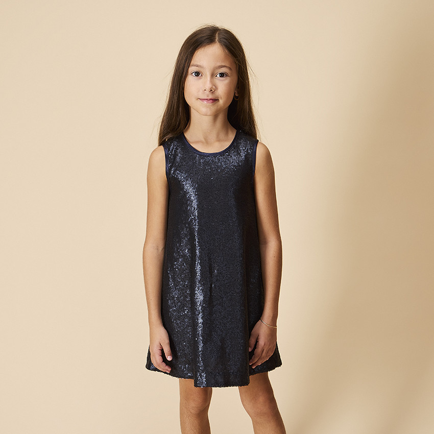 Mouwloze feestjurk met pailletten voor meisjes 