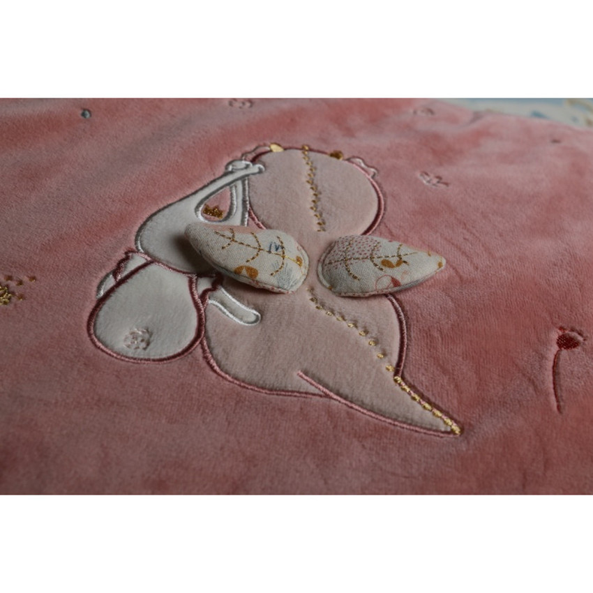 Tour de lit Lina & Joy en veloudoux - Rose  