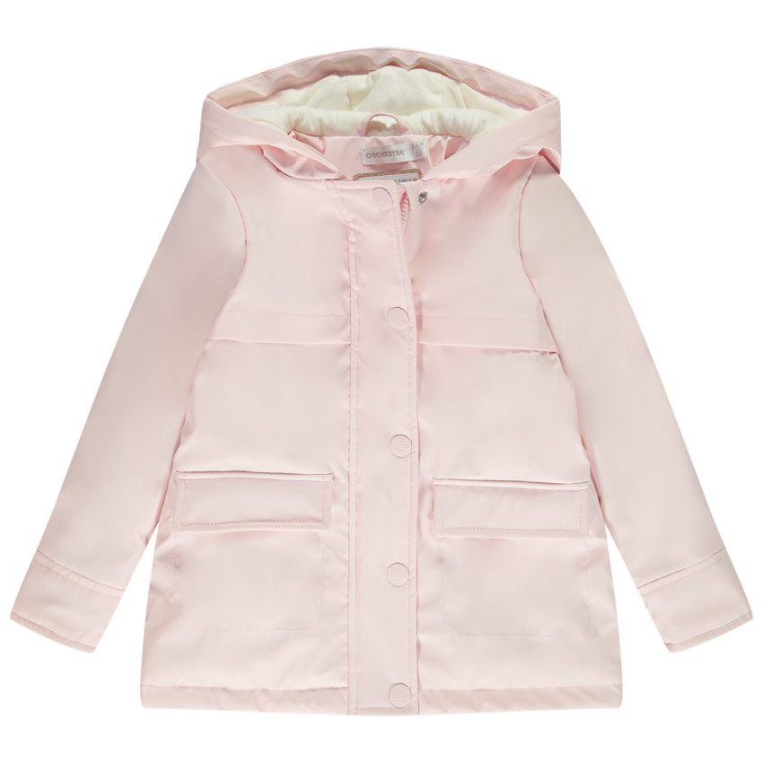 Parka gom effen gewatteerd en gevoerd voor meisjes 