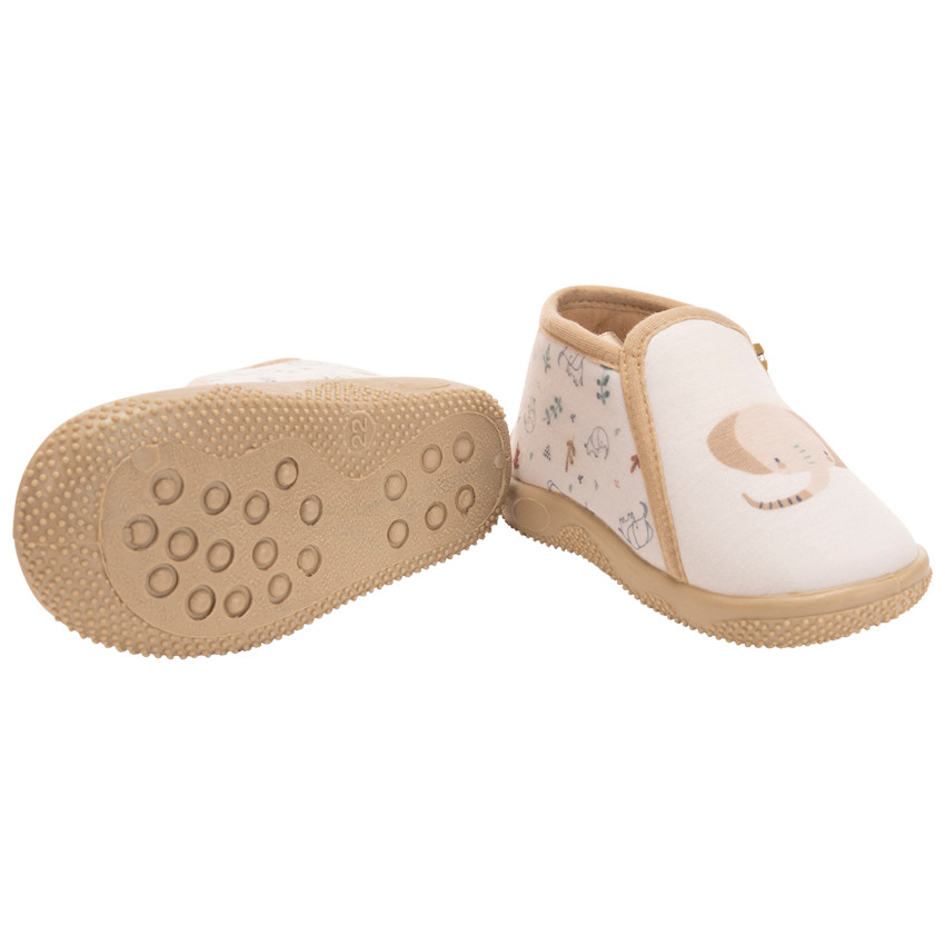 Laarsjes met rits en olifantenprint voor baby jongen 