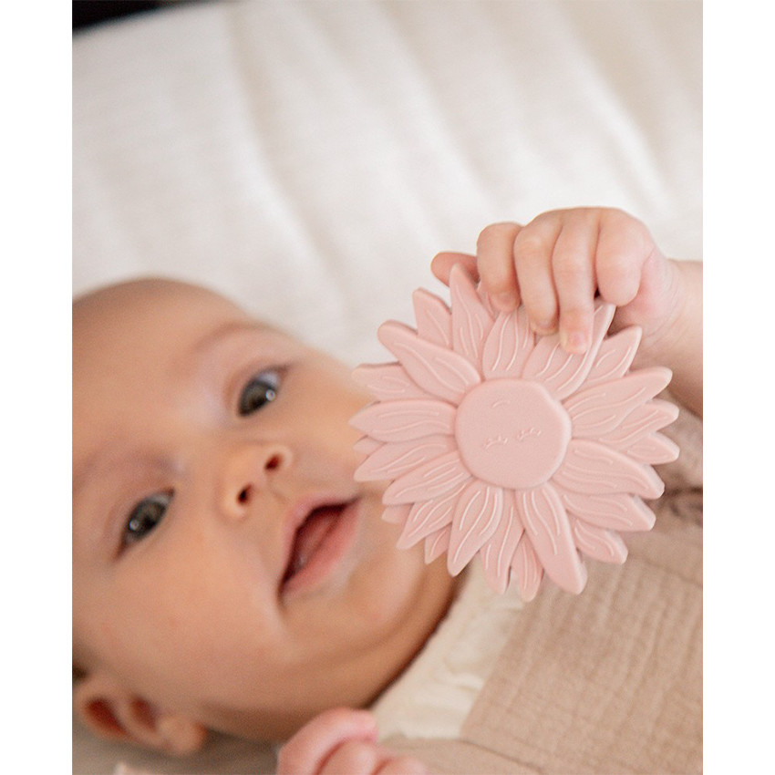 Anneau de dentition silicone Tournesol Rose 