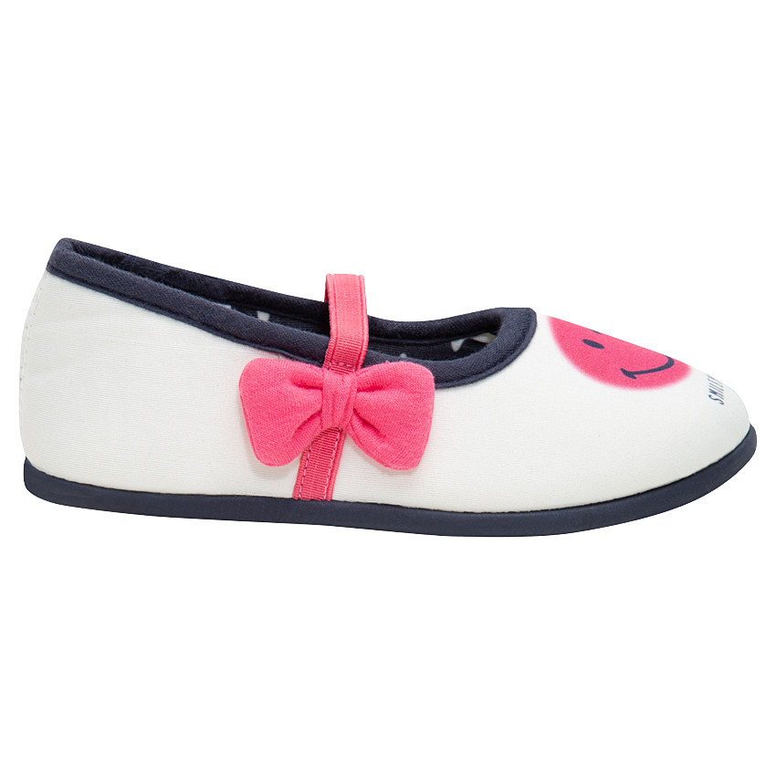 Chaussons en jersey à bride élastiquée SmileyWorld pour enfant fille 
