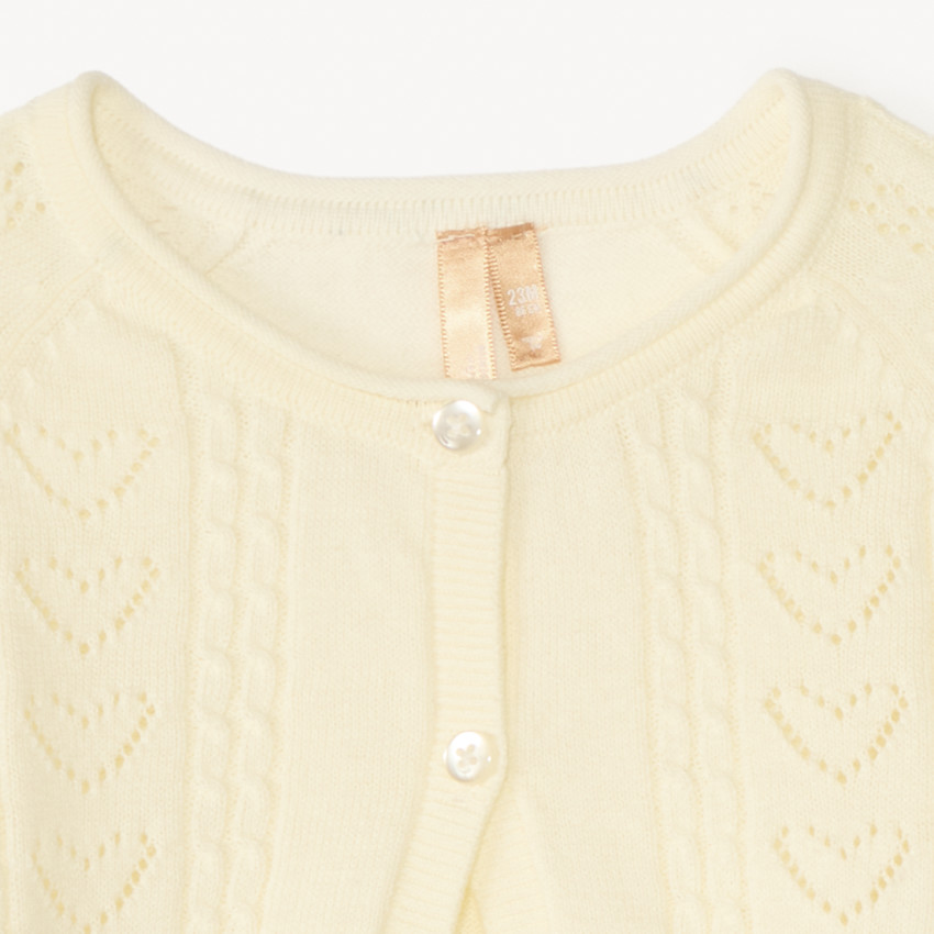 Boléro met lange mouwen van gebreid gaas voor meisjesbaby's 