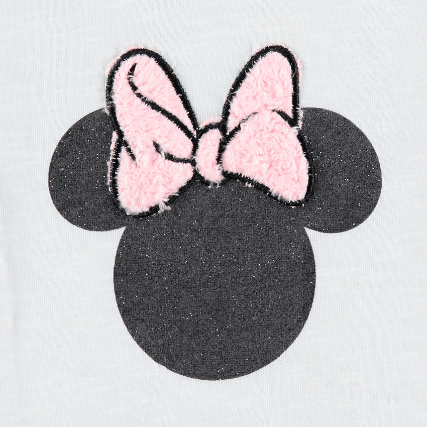 T-shirt met lange mouwen met volants versierd met ©Disney Minnie van pailletjes  