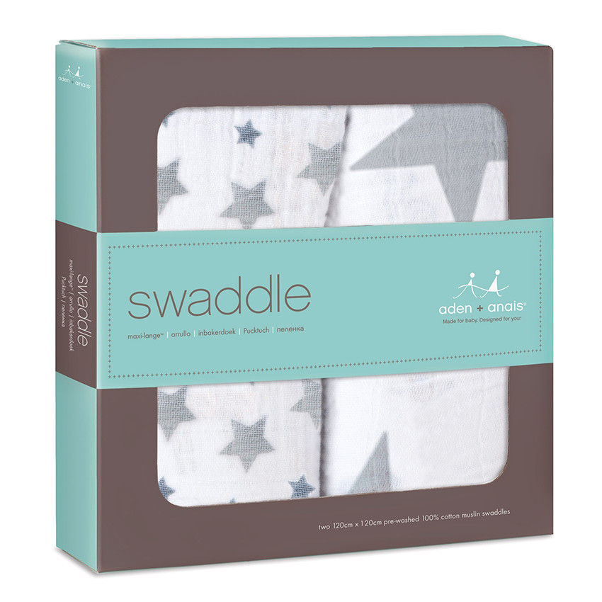 Lot de 2 maxi langes Twinkle - 120 x 120 cm 