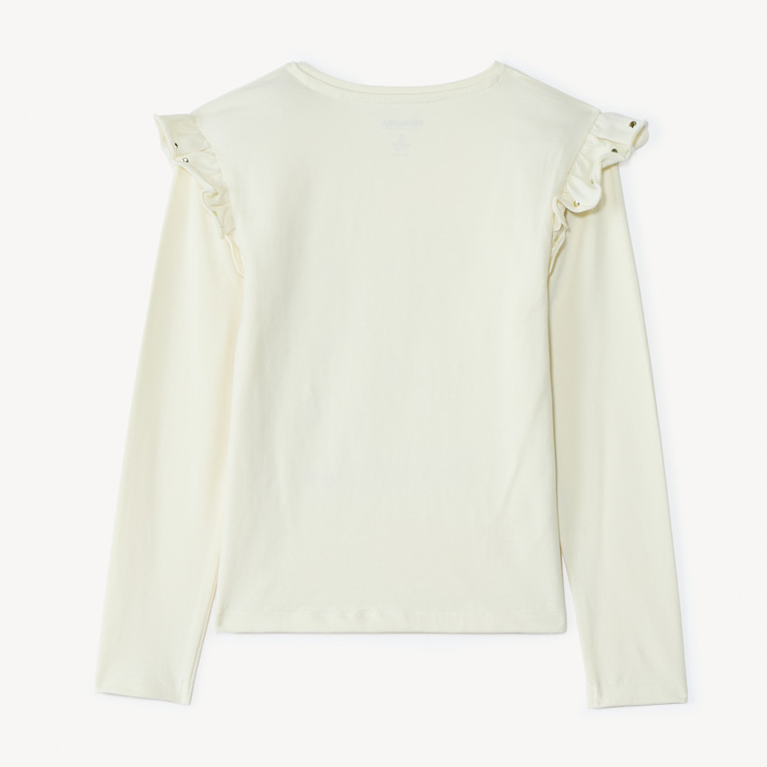 T-shirt met lange mouwen met bloemenprint voor meisjes 