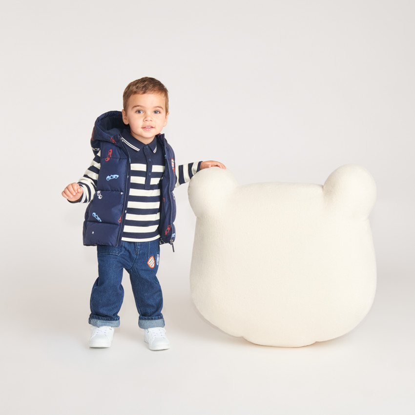 Polo bébé garçon manches longues style marinière 