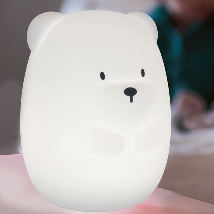 Veilleuse - Ours - Blanc - 15 cm 