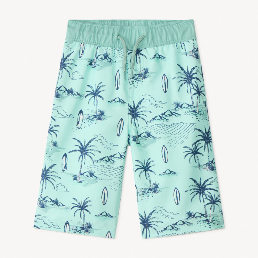 Short de bain long imprimé fantaisie garçon 