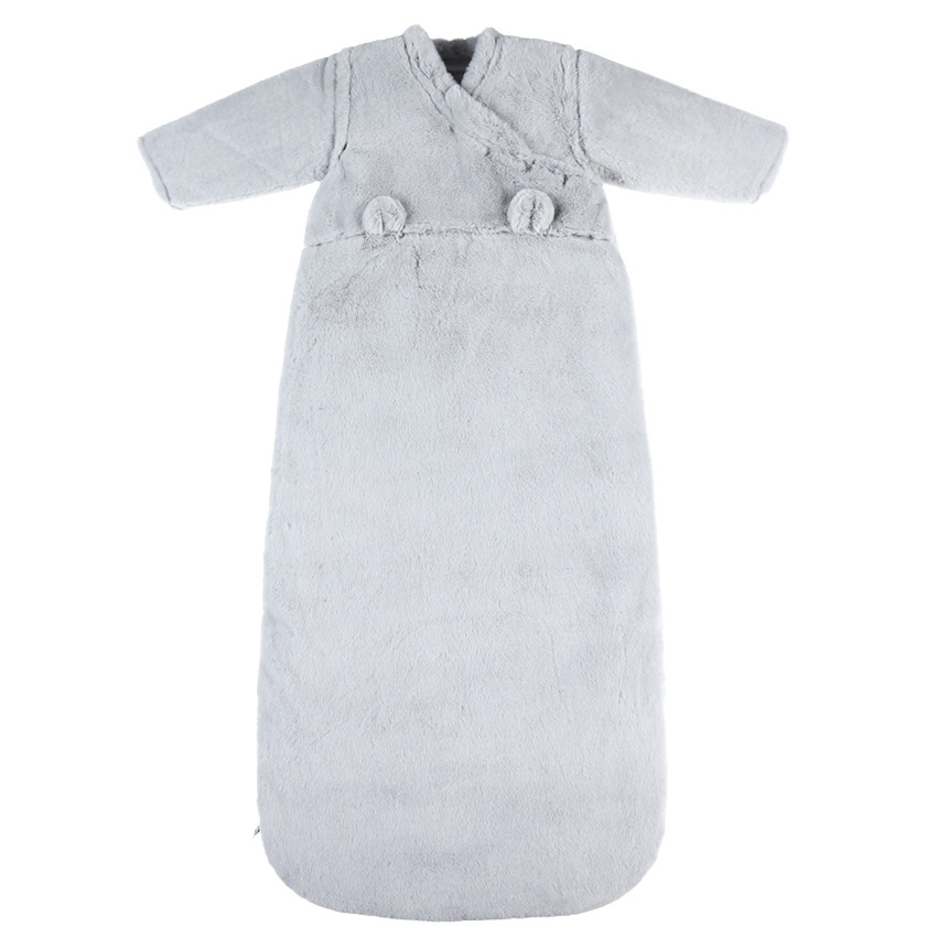 Gigoteuse à manches longues fausse fourrure grise 90-110cm 