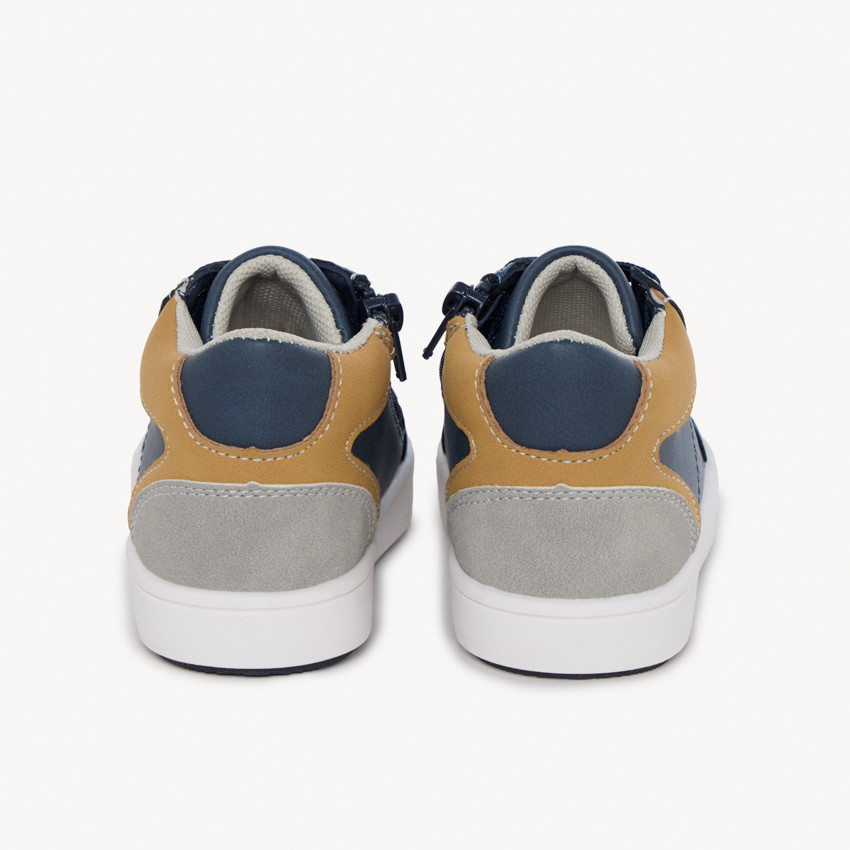 Lage booties met veters en rits voor jongens 