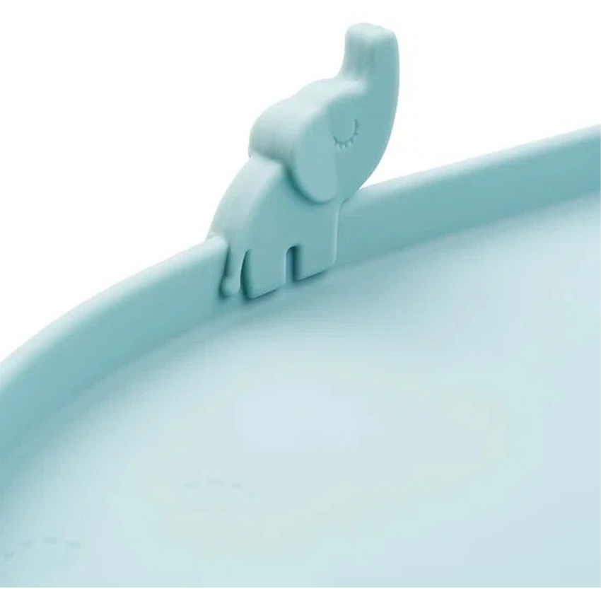 Set de table en silicone à bords hauts Elphee Bleu 