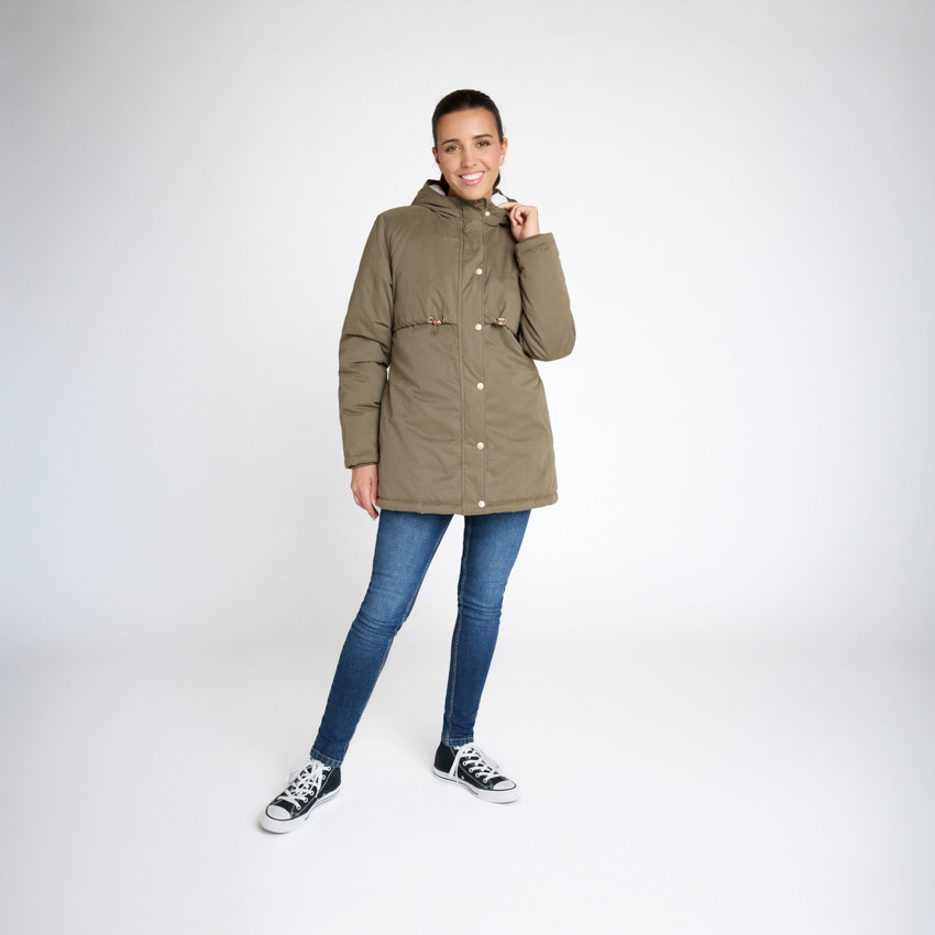 Parka de grossesse évolutive doublée sherpa 