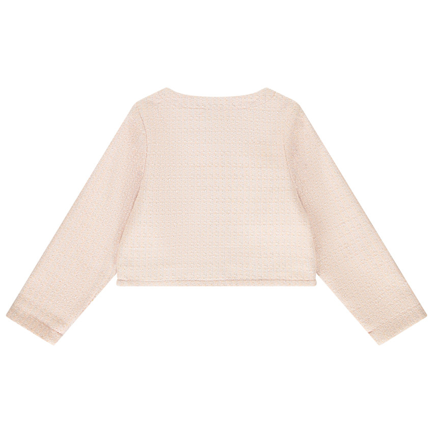 Jas in glinsterend jacquard voor meisjes 