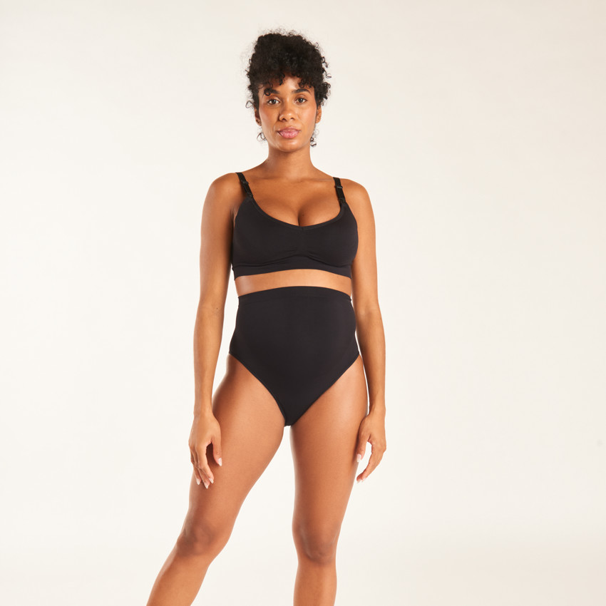 Naadloze voedings-bh in microvezel, effen kleur, verstelbaar 