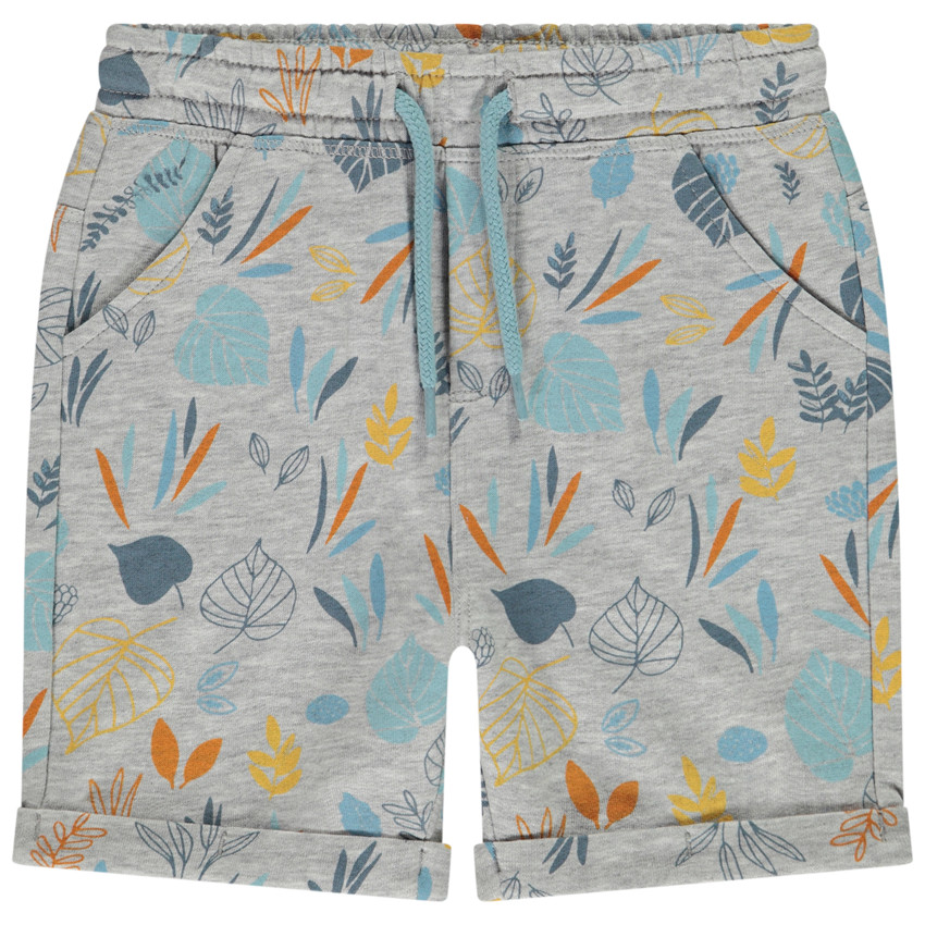 Bermuda fleece met fantasieprint voor babyjongen 
