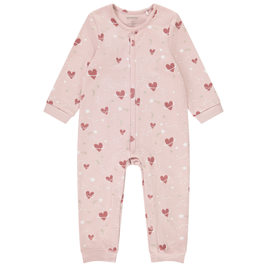 Pyjama in fleece met harten voor meisjes 