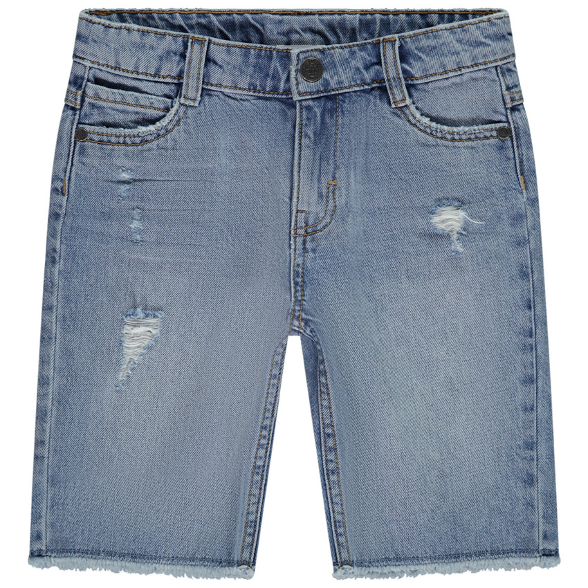 Bermuda denim effet usé pour garçon 
