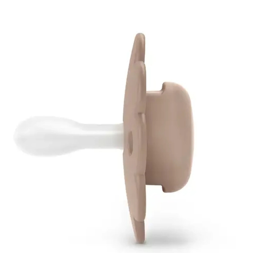 Sucette Wonder silicone Whitecape Grey/Raw Umber 6/18M 2pcs 