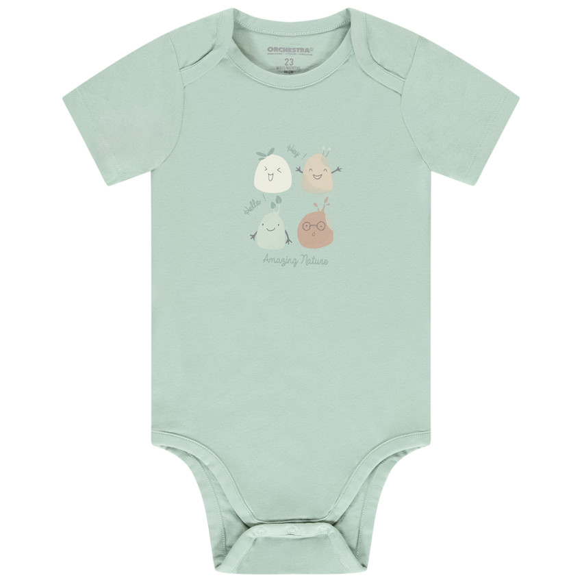 Lot de 3 bodies manches courtes fantaisie pour bébé garçon (ouvertures différentes selon l'âge) 