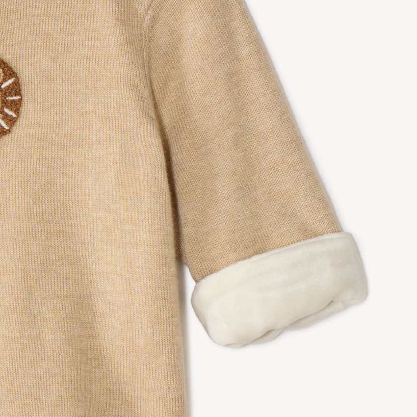 Tweedelige set met trui en broek voor babyjongen met leeuwenmotief 