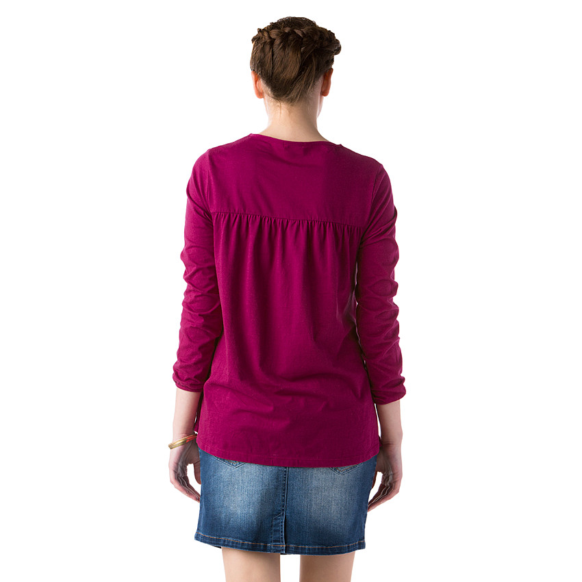 Blouse brodée de grossesse en jersey de coton 