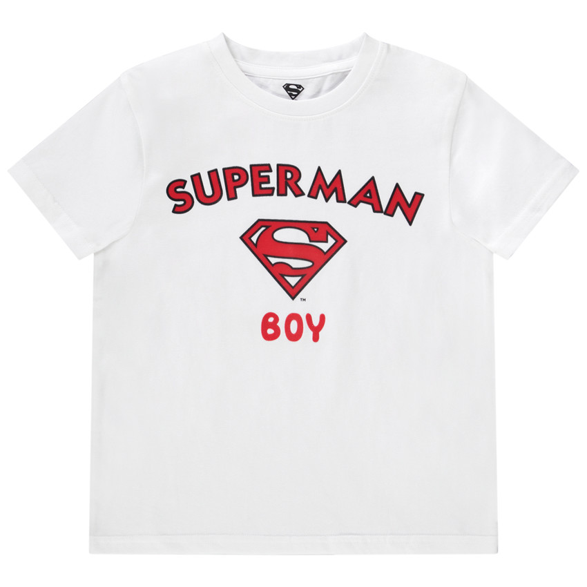 Korte mouwen T-shirt met Superman patch voor jongens 