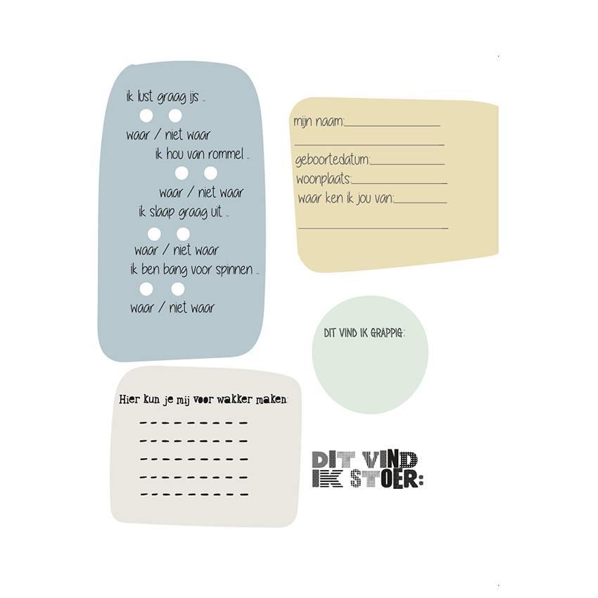 Vriendenboek jongen "Nederlands" Oudblauw 