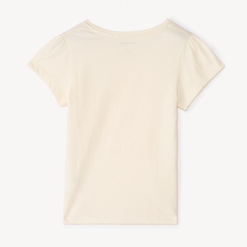 T-shirt met korte mouwen en glitters voor meisjes 