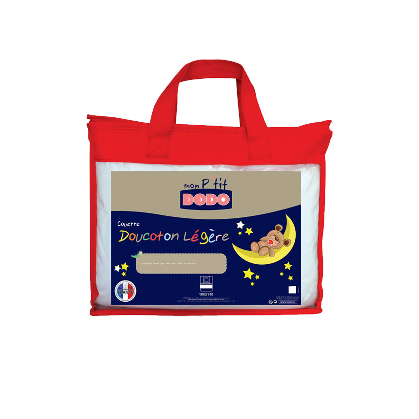 Couette légère P'tit dodo Doucoton 75 x 120 cm - Blanc 