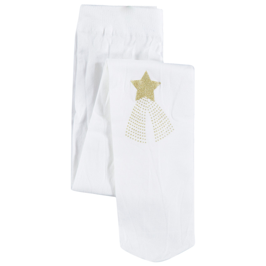 Dunne panty met gouden sterprint 