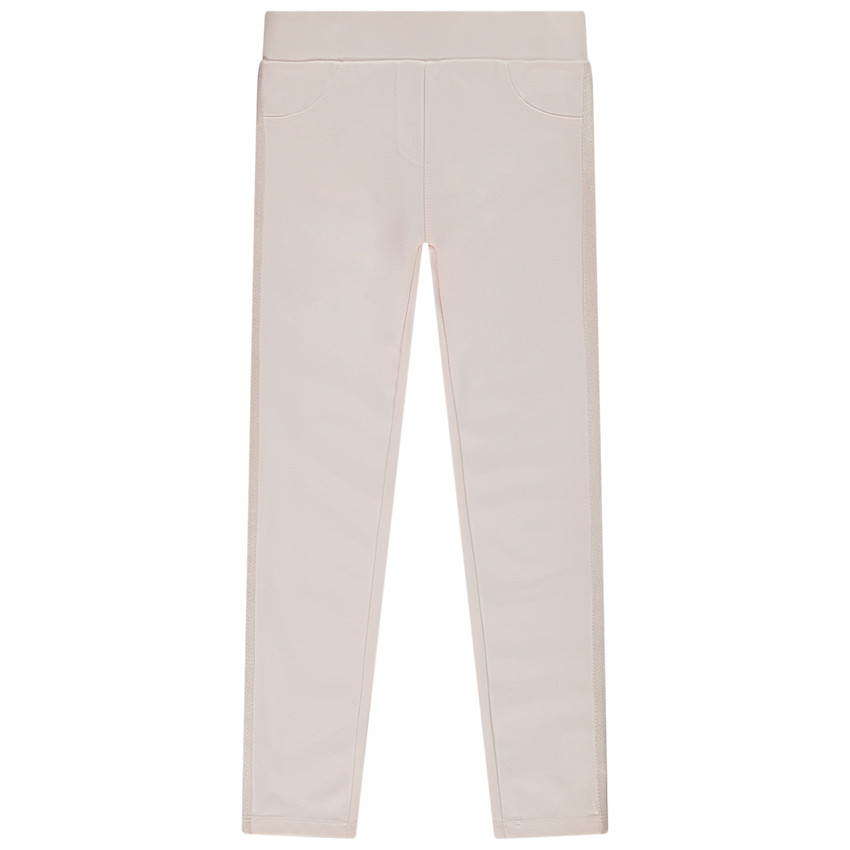 Jegging en milano uni à bandes pour fille 