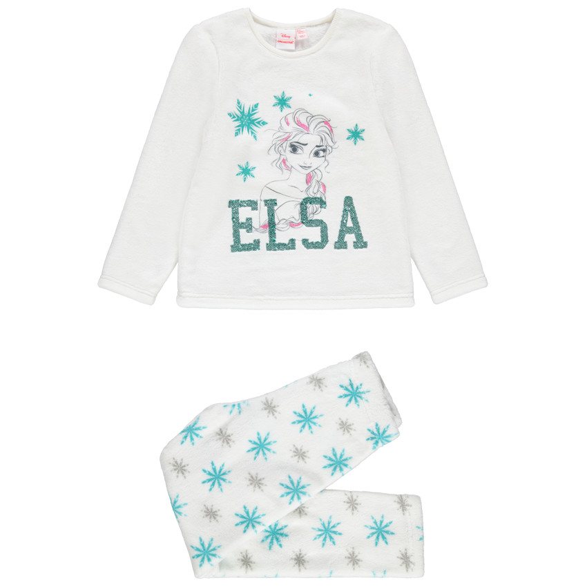 Pyjama en sherpa print et sequins Reine des Neiges Disney 
