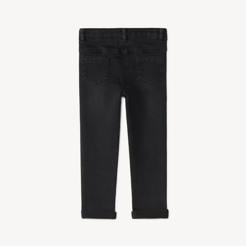 Jean slim broderies cœurs dorés pour bébé fille 