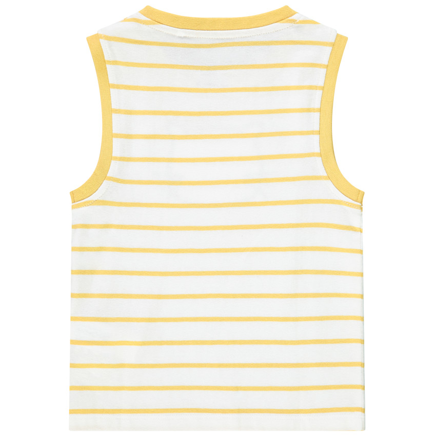 Gestreepte tanktop met tijgerpatch voor baby jongen 