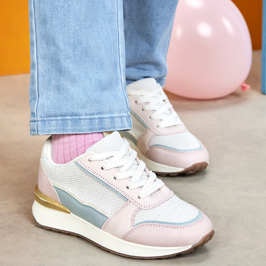 Baskets de sport en mesh avec empiècements pour fille 