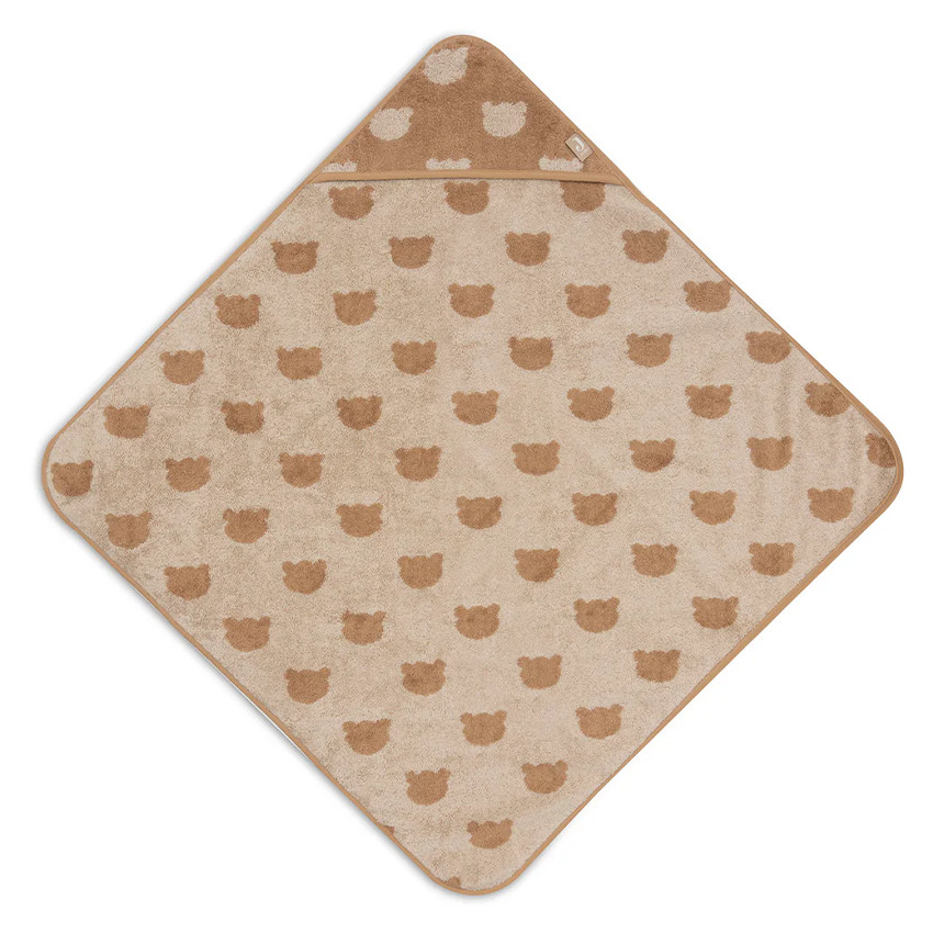 Cape de bain éponge 75x75cm Jacquard Teddy Bear 