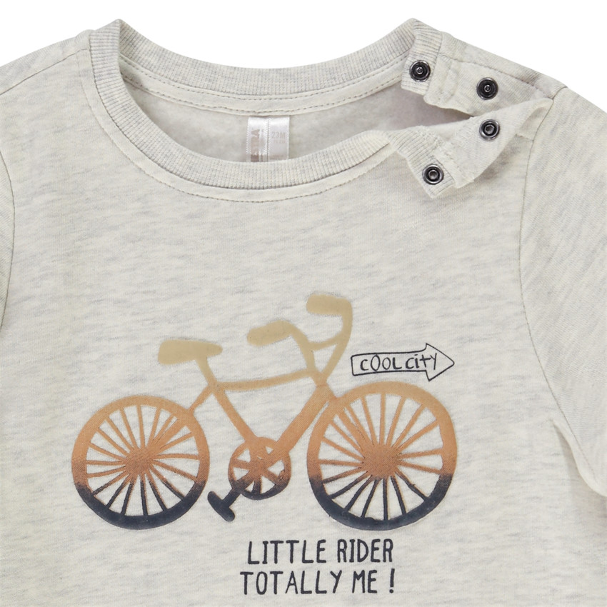 Set jogging puff print fiets voor baby jongen 