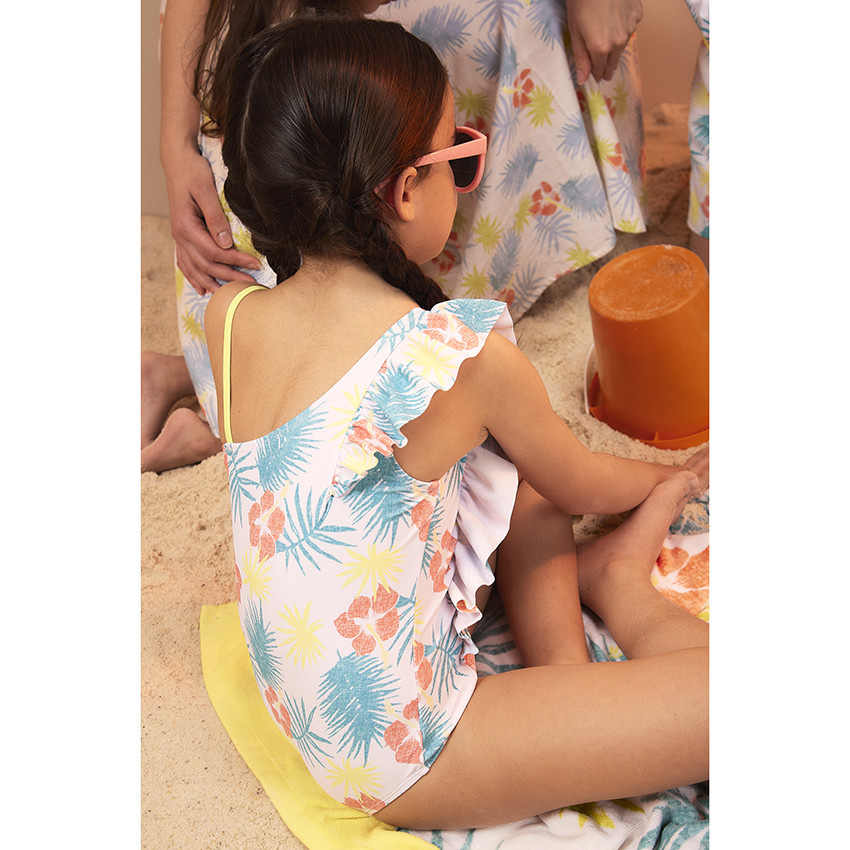 Asymmetrische schouderbanden badpak voor meisjes 