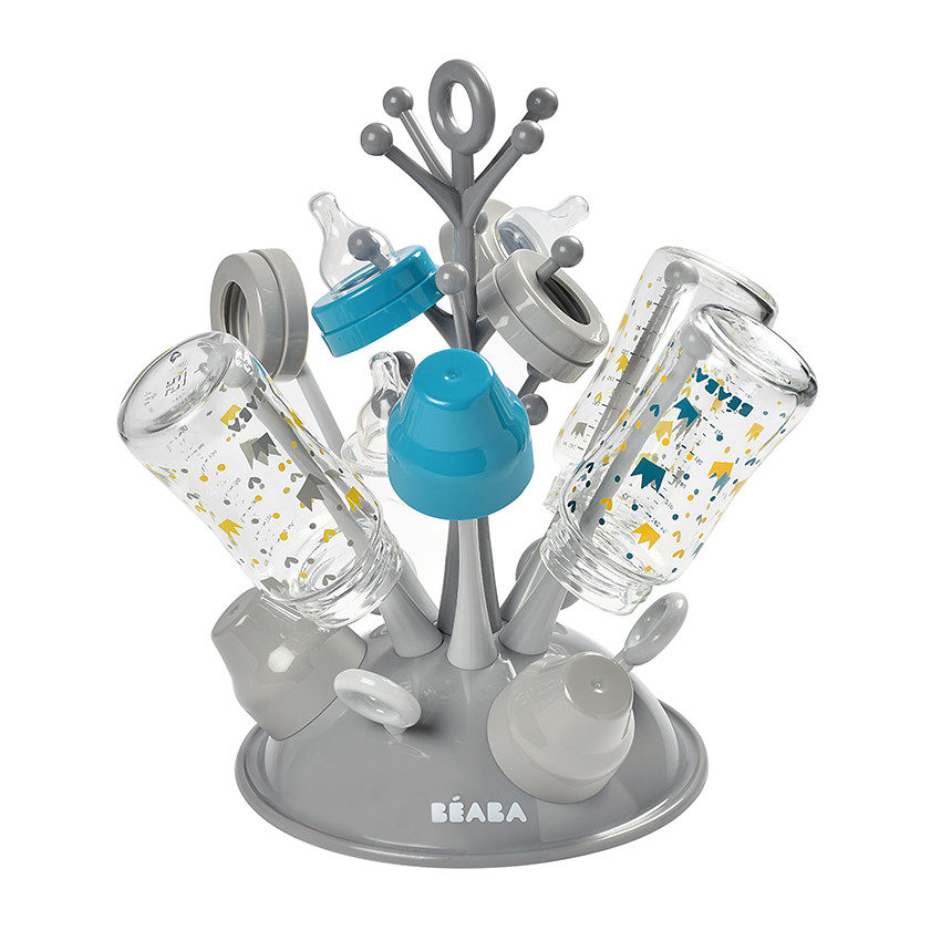 Babyflessen uitdruiprek boom Grey 