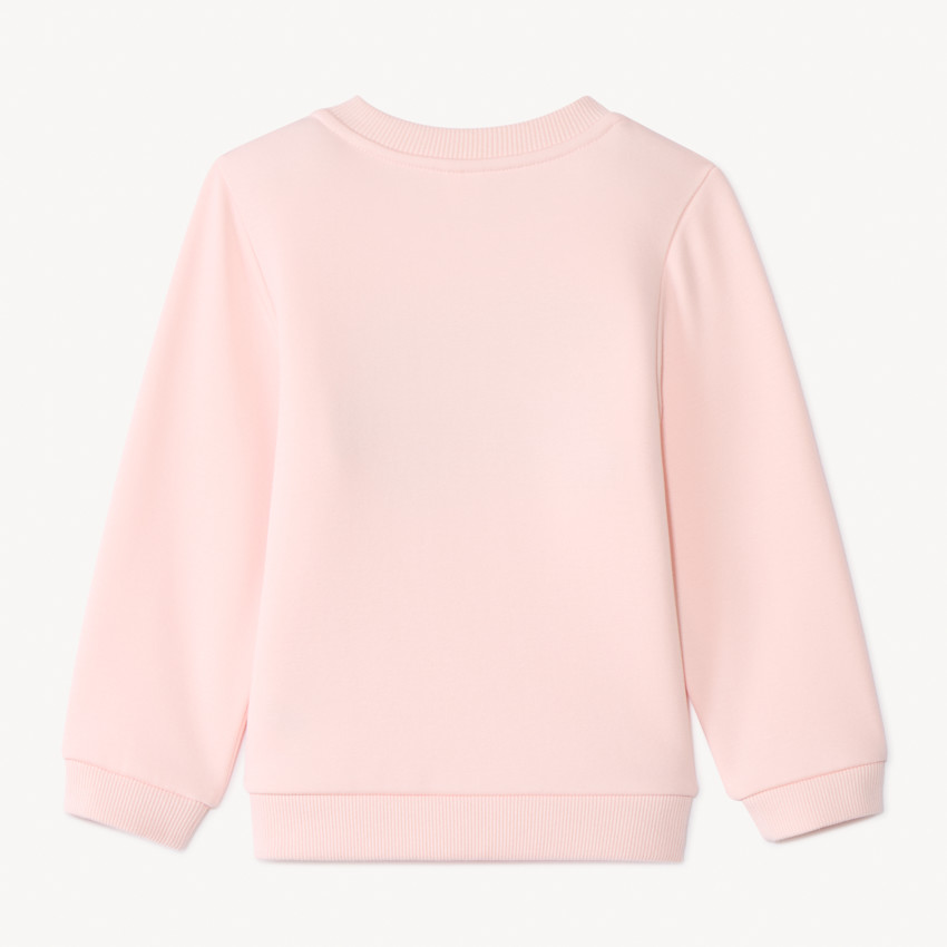 Sweatshirt van fleece met 3D lusjespatches voor babymeisje 