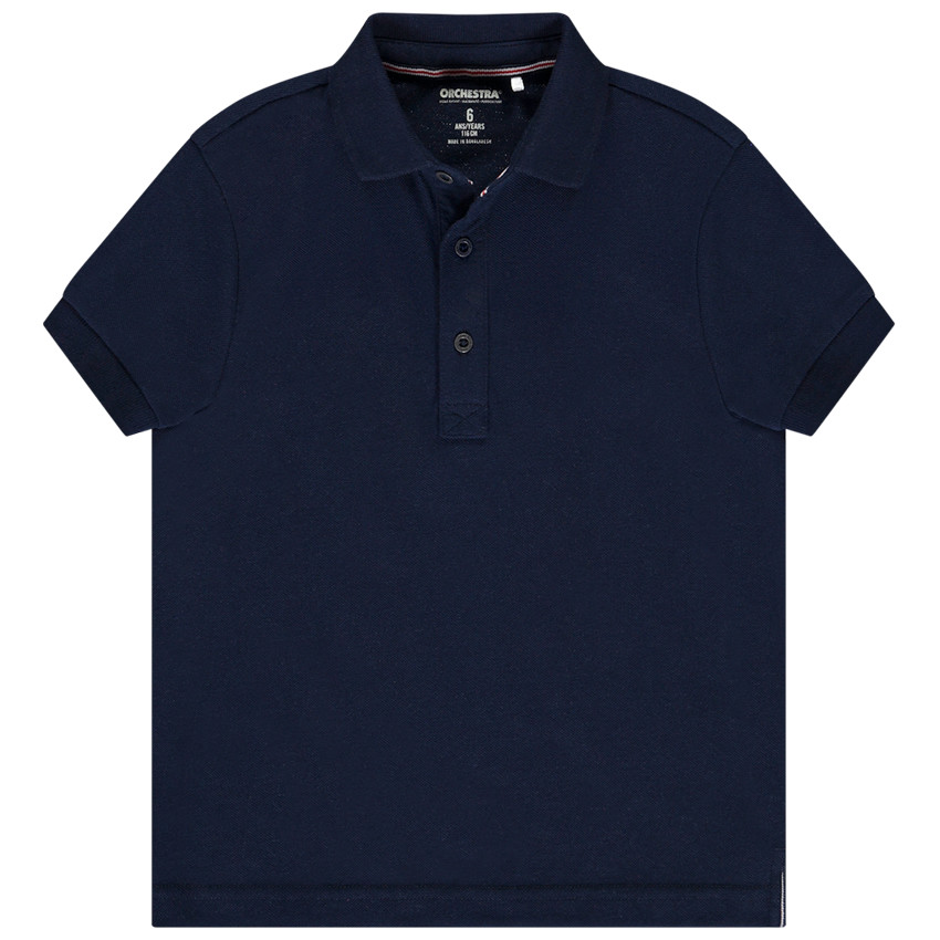 Polo met korte mouwen in effen piqué katoen voor jongens 
