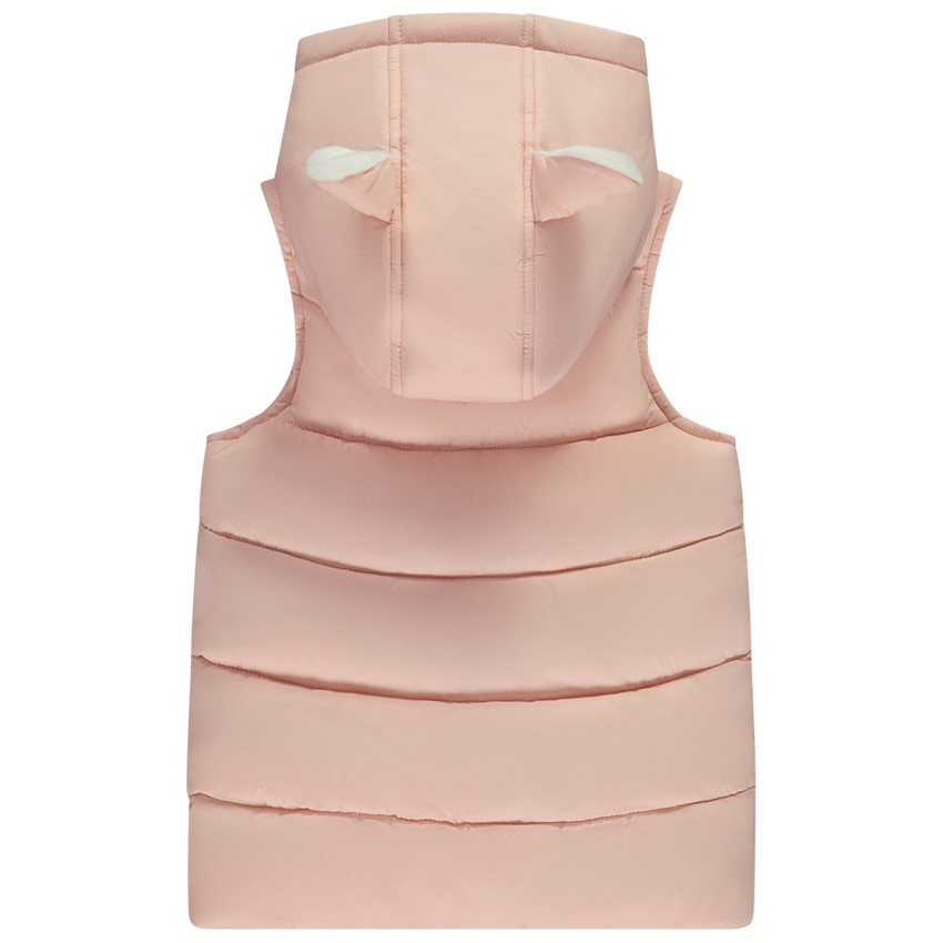 Ludieke mouwloze donsjas konijn voor baby meisjes 