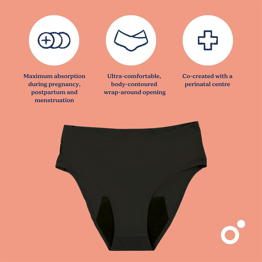 Slip Flowly Maat 2 Postpartum & menstruatie L/XL/2XL Zwart 