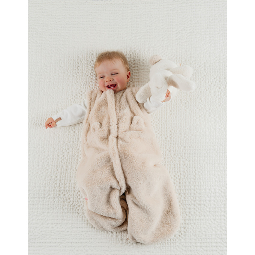 Slaapzak 50cm afneembare mouwen Imitatie bont Beige MM25 