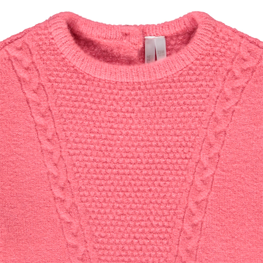 Pull en tricot fantaisie uni pour fille 